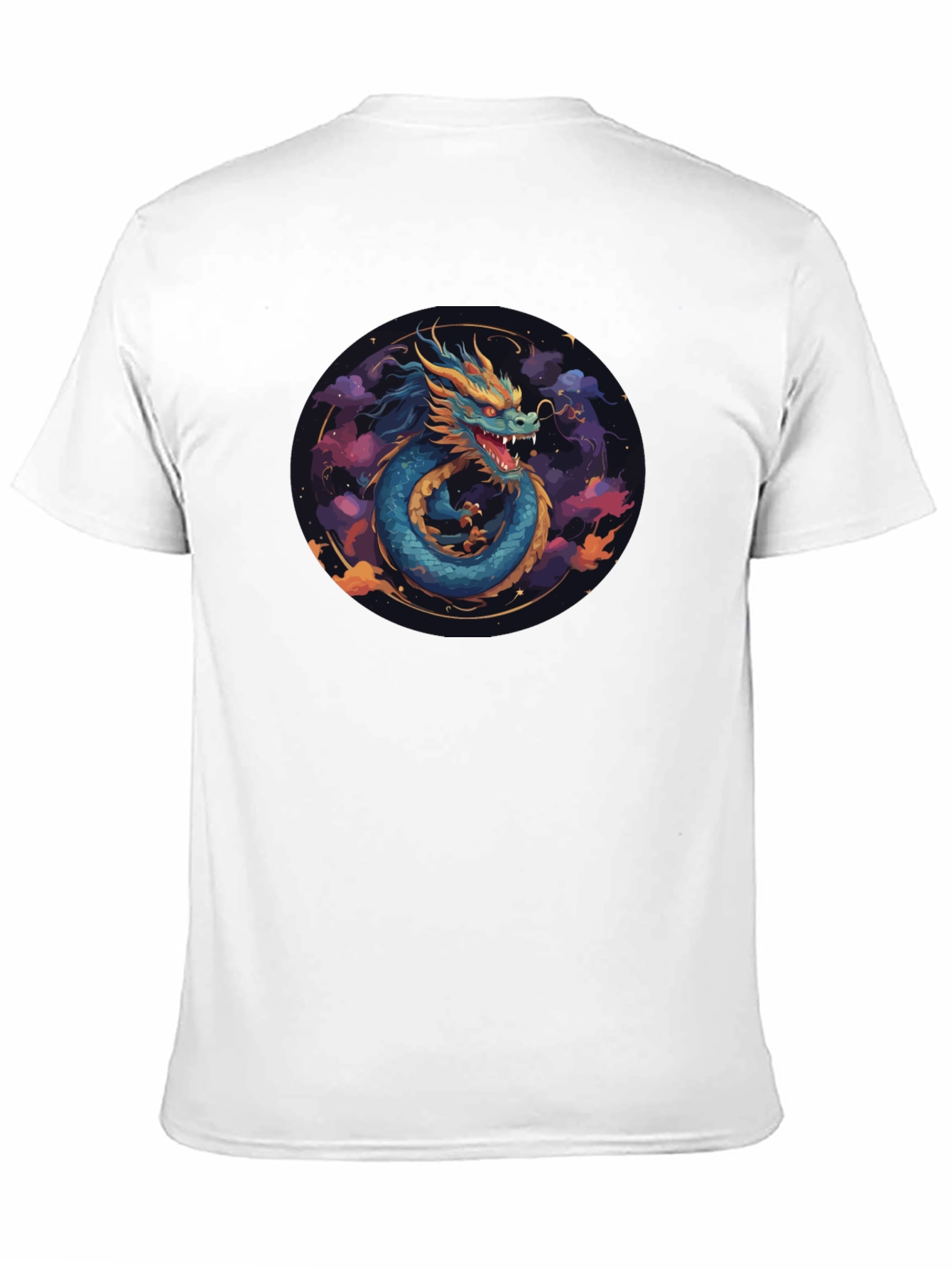 Dragon Graphic Print Black T-Shirt