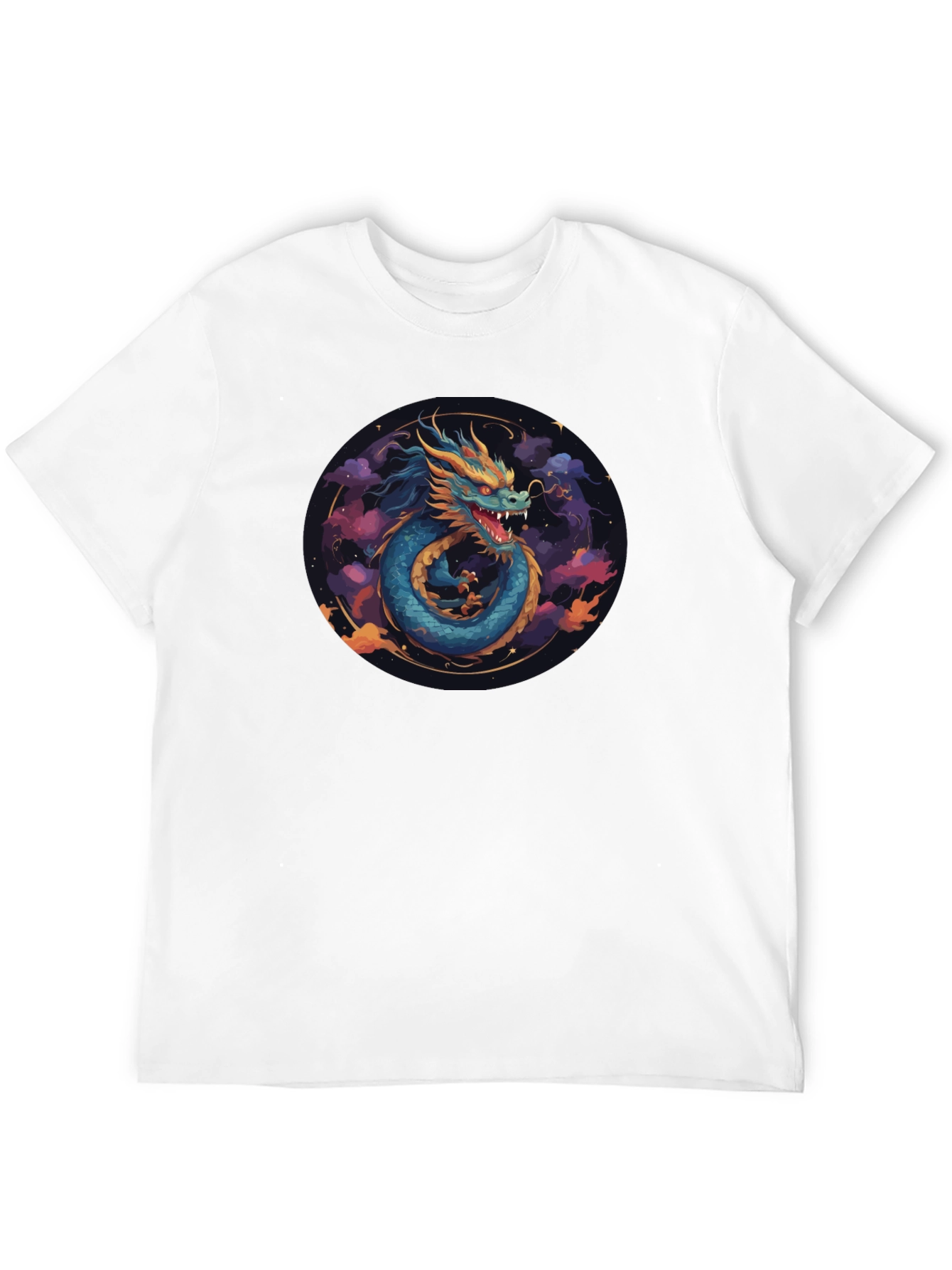 Dragon Graphic Print Black T-Shirt