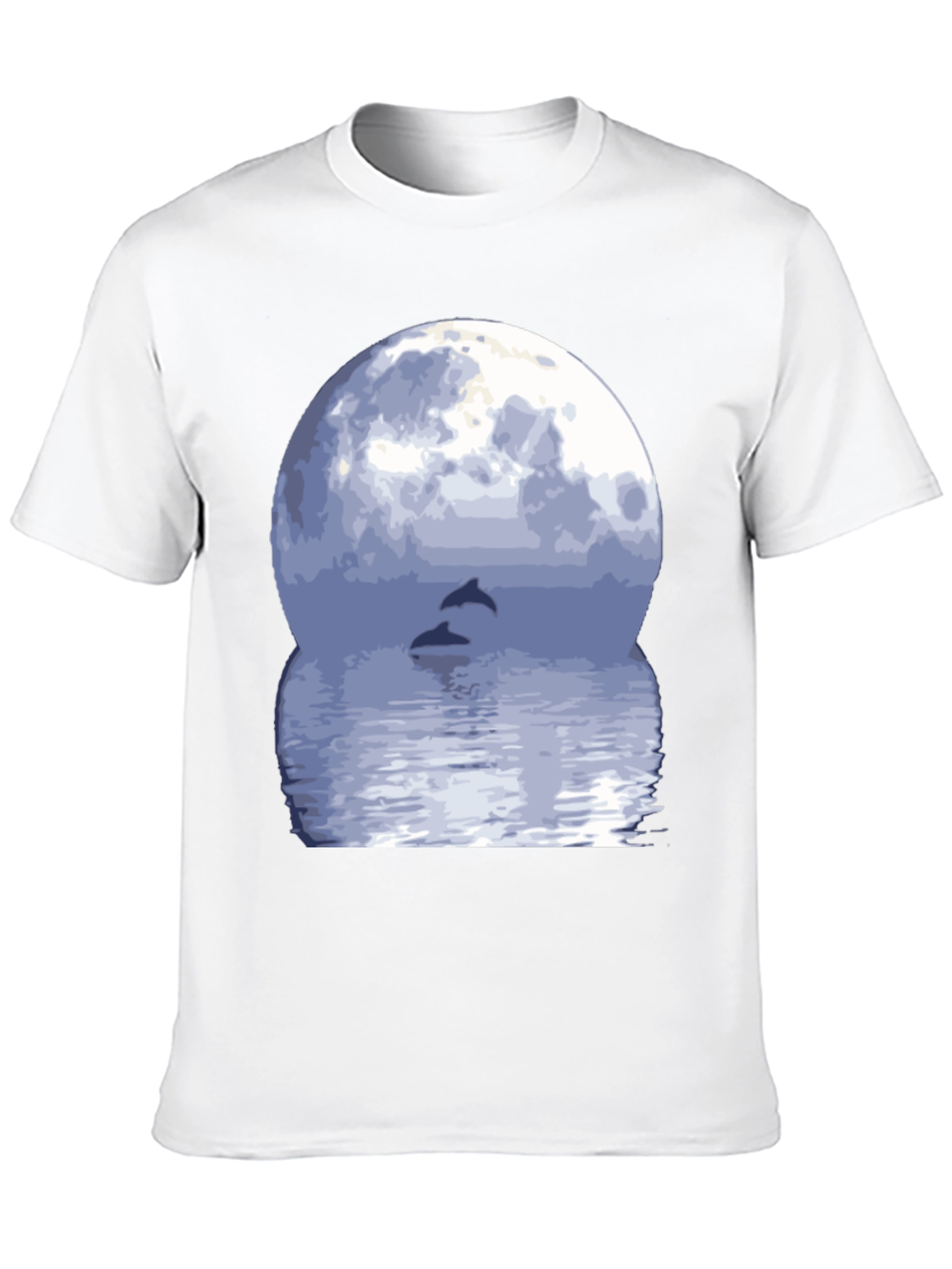 Dolphin Moon Graphic Tee - Black