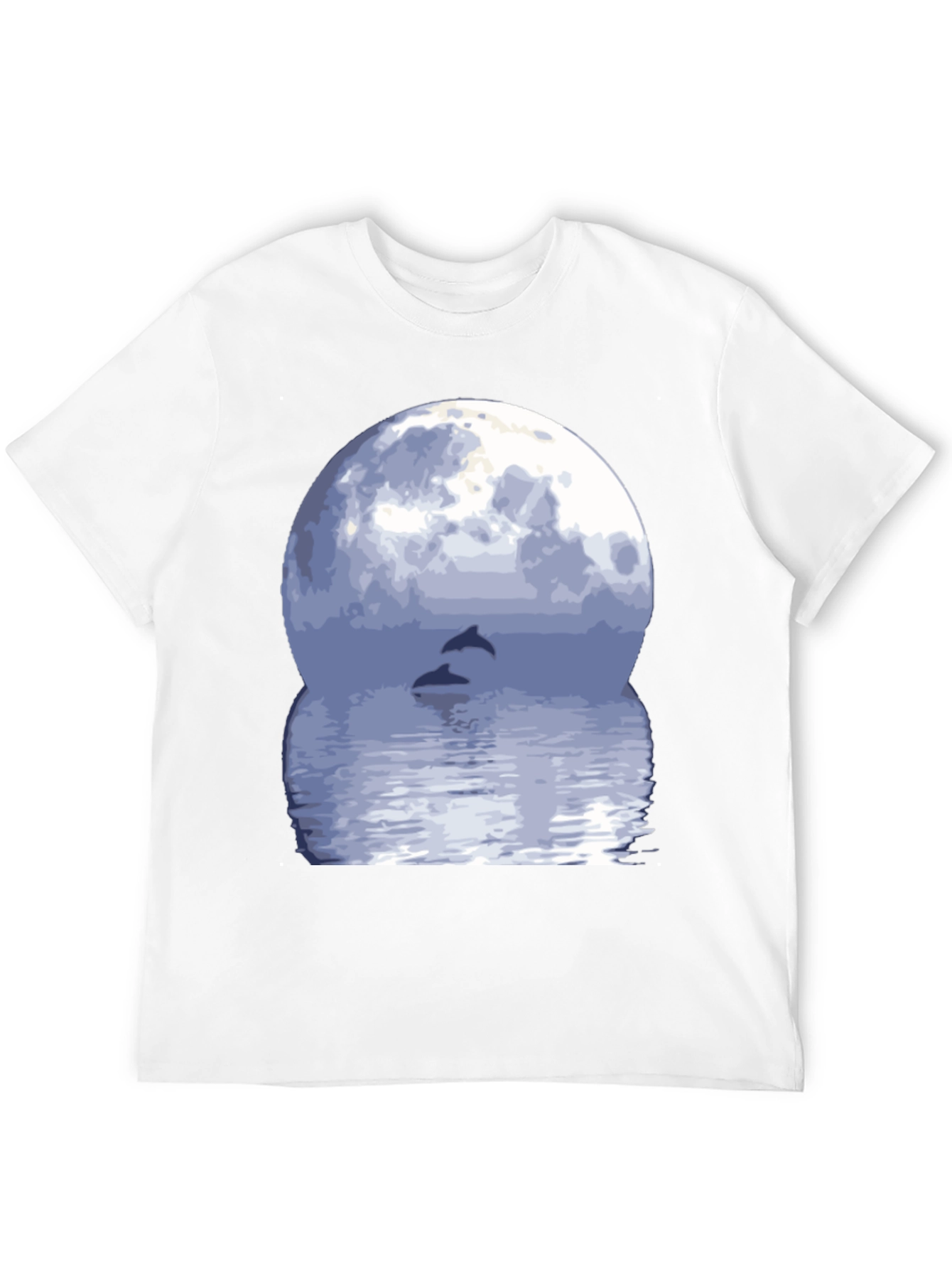Dolphin Moon Graphic Tee - Black