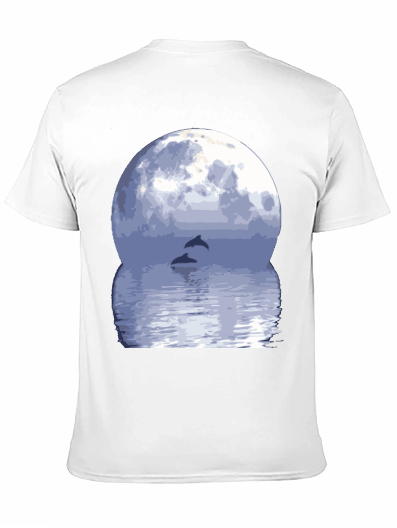 Dolphin Moon Graphic Tee - Black