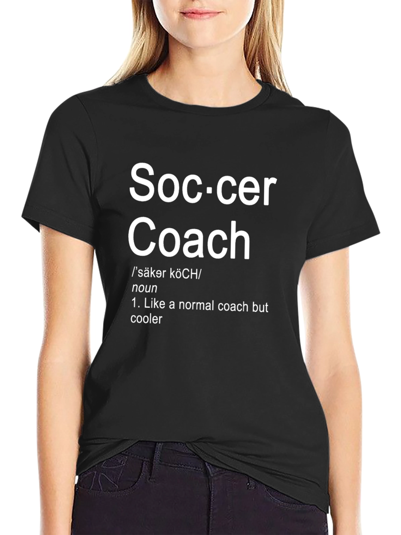 Soccer Coach Definition Black T-Shirt