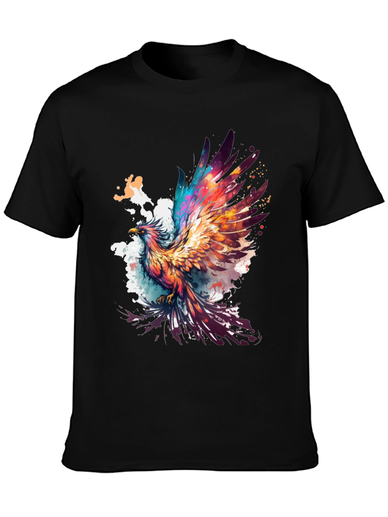 Phoenix Graphic Tee - Artistic Bird Design