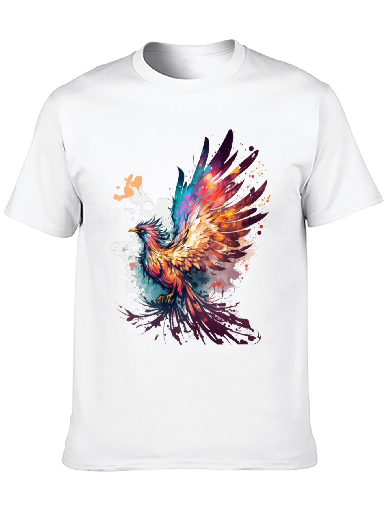 Phoenix Graphic Tee - Artistic Bird Design