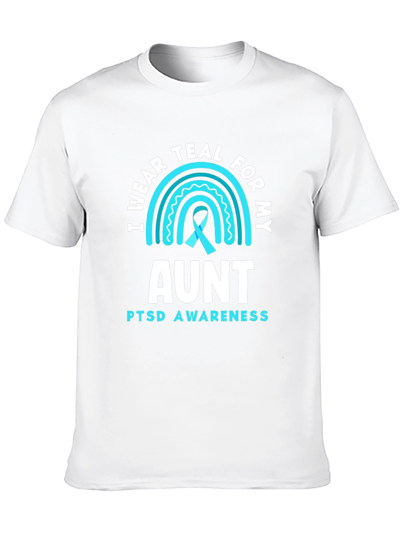 Teal PTSD Awareness Aunt T-Shirt