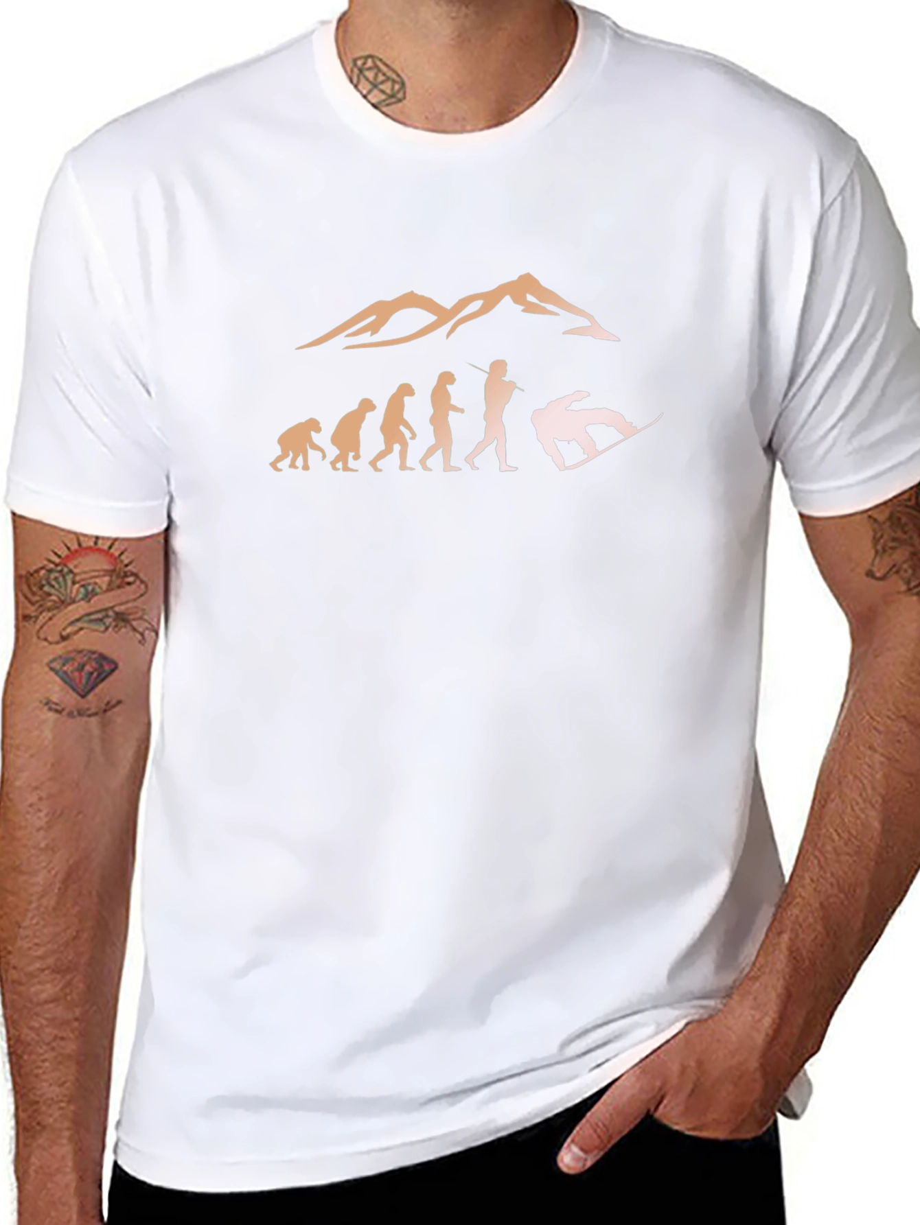 Snowboarding Evolution T-Shirt - Black