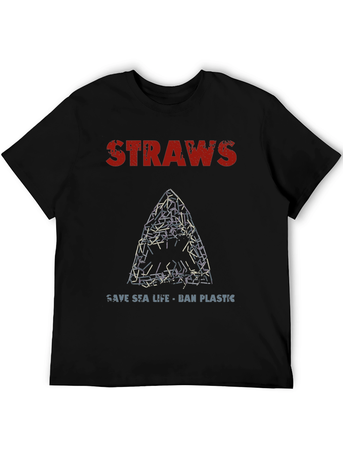 Save Sea Life T-Shirt - Ban Plastic Straws
