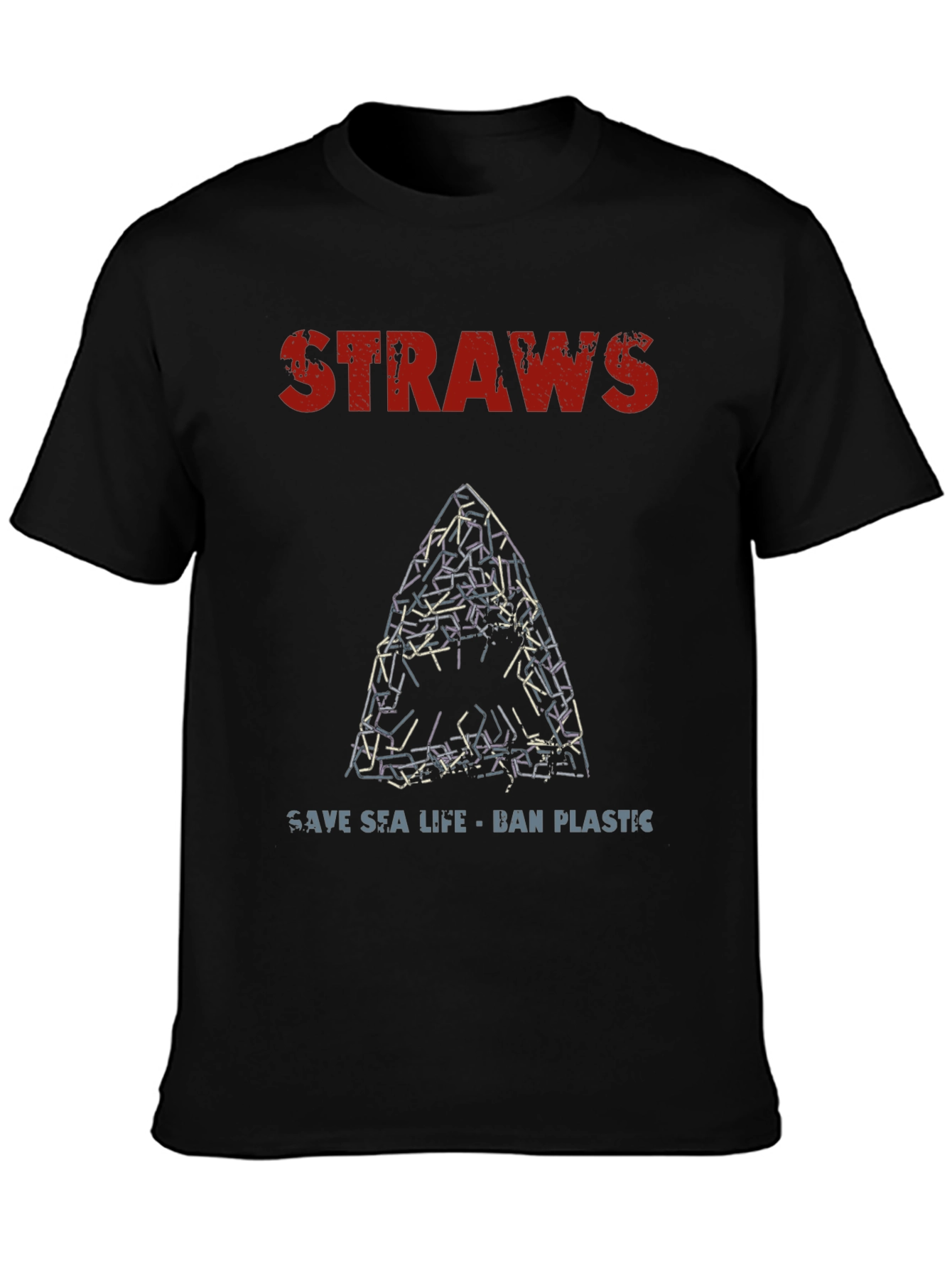 Save Sea Life T-Shirt - Ban Plastic Straws