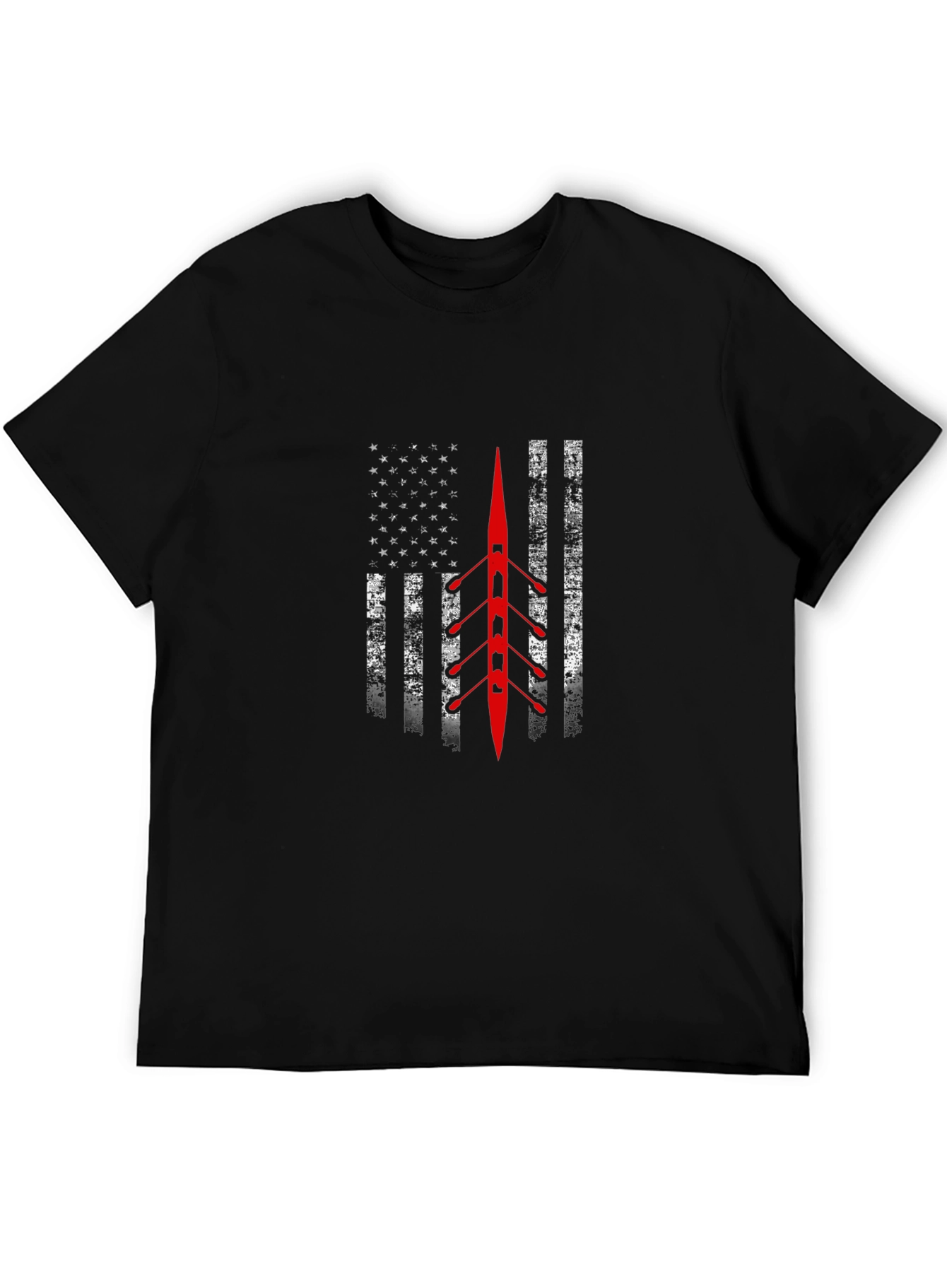 Rowing USA Flag Graphic T-Shirt