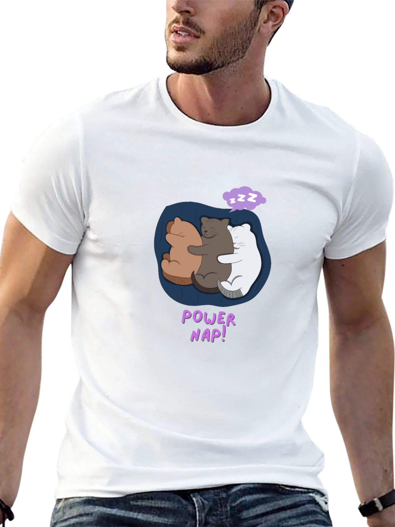 Power Nap Cute Bears T-Shirt - Comfy Cotton Tee