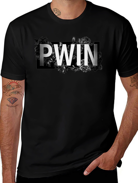 PWN Floral Graphic Print Black T-Shirt