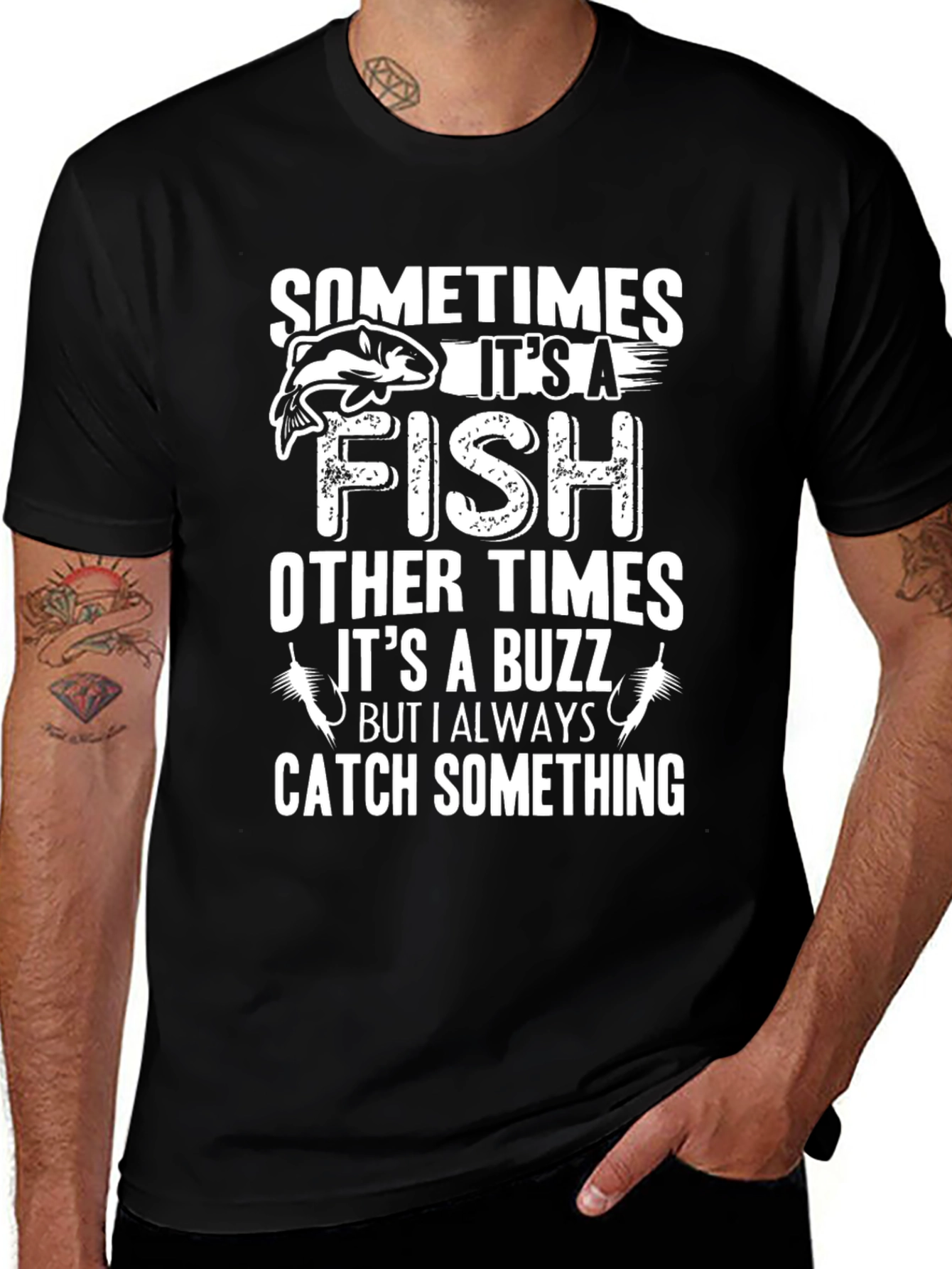 Fishing Humor T-Shirt - Catch Something