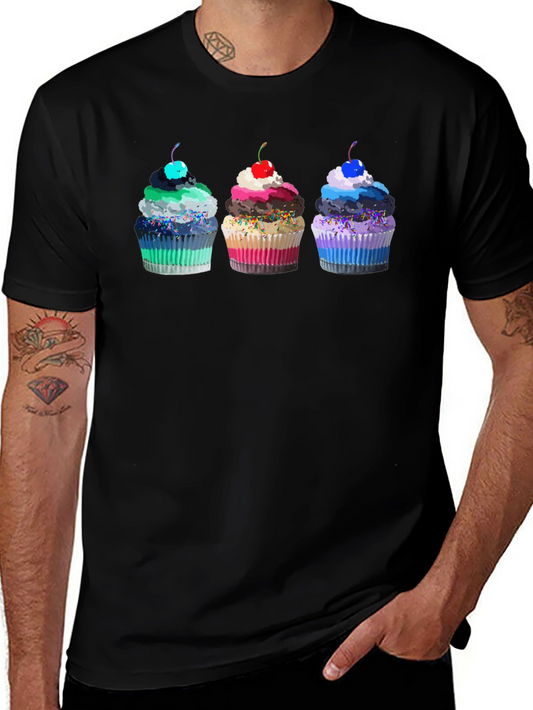 Cupcake Graphic Black T-Shirt