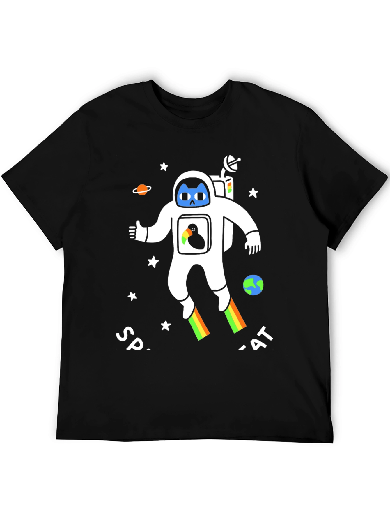 Astronaut Cat Graphic T-Shirt