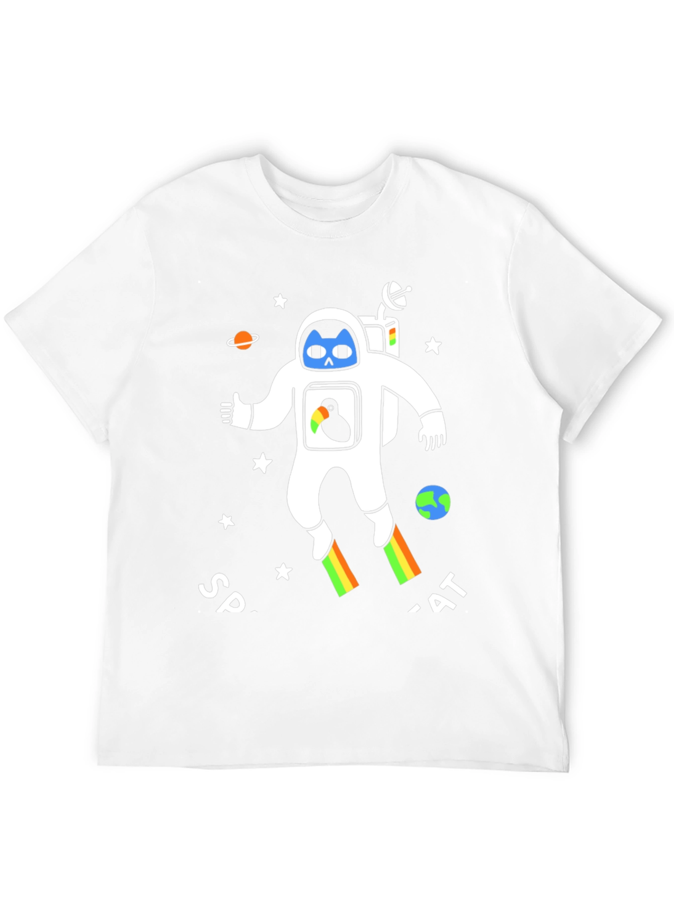 Astronaut Cat Graphic T-Shirt