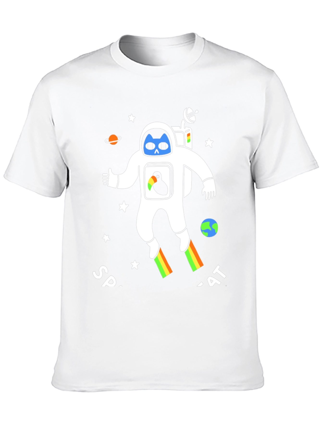 Astronaut Cat Graphic T-Shirt