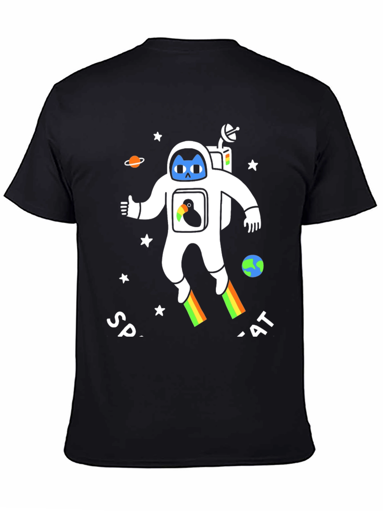 Astronaut Cat Graphic T-Shirt