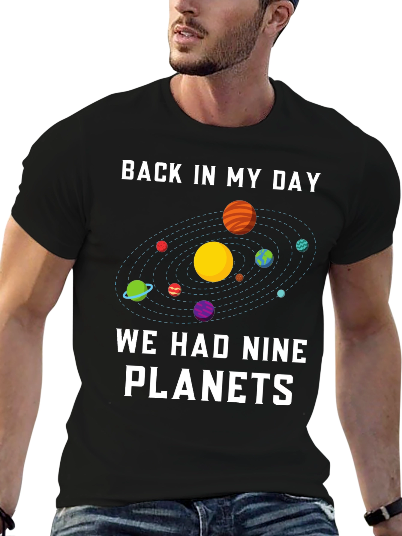 Nine Planets Retro Graphic T-Shirt