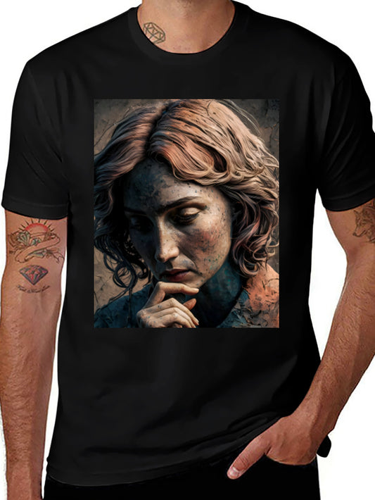 Artistic Portrait Graphic Tee - Unique Design
