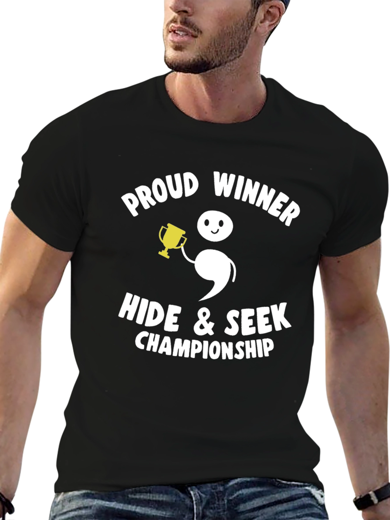 Proud Winner Hide & Seek Champion Graphic T-Shirt