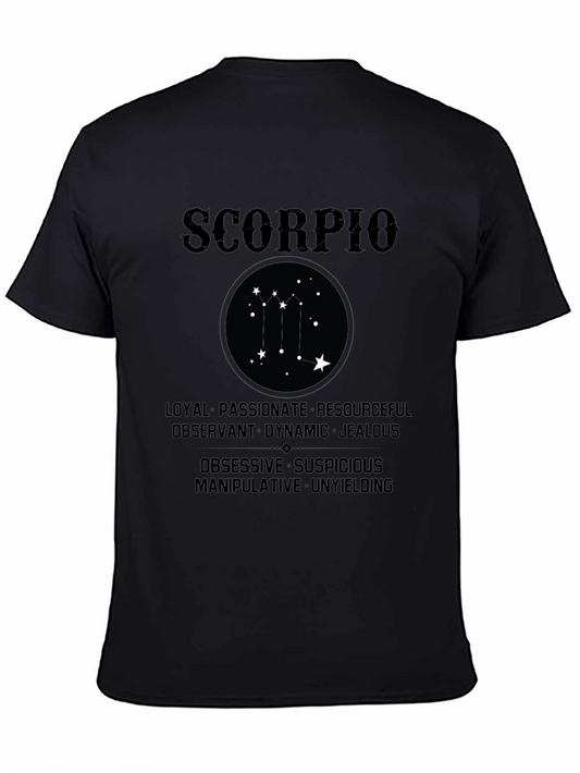 Scorpio Zodiac Sign Black Graphic T-Shirt