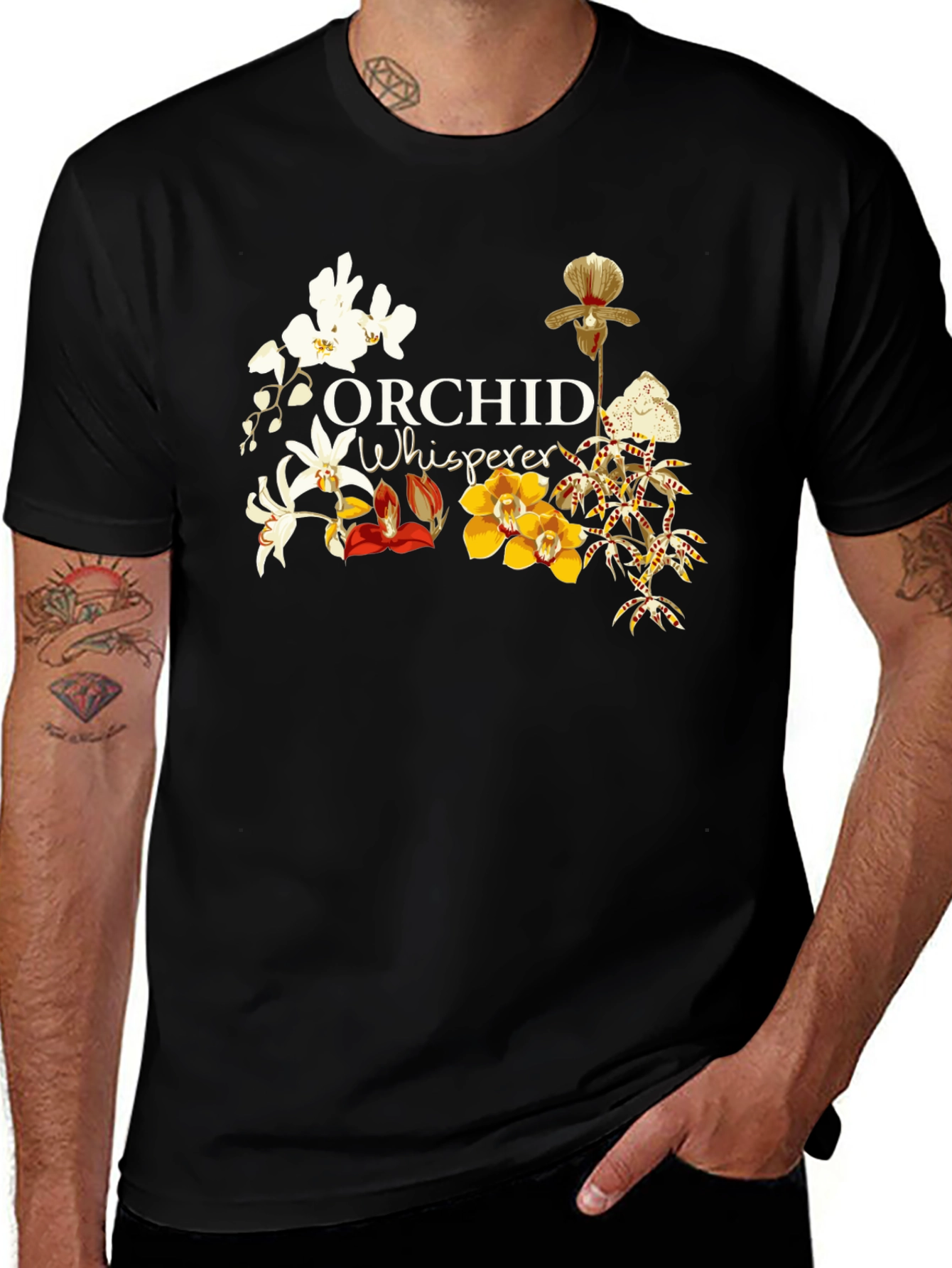 Orchid Whisperer T-Shirt - Botanical Floral Tee