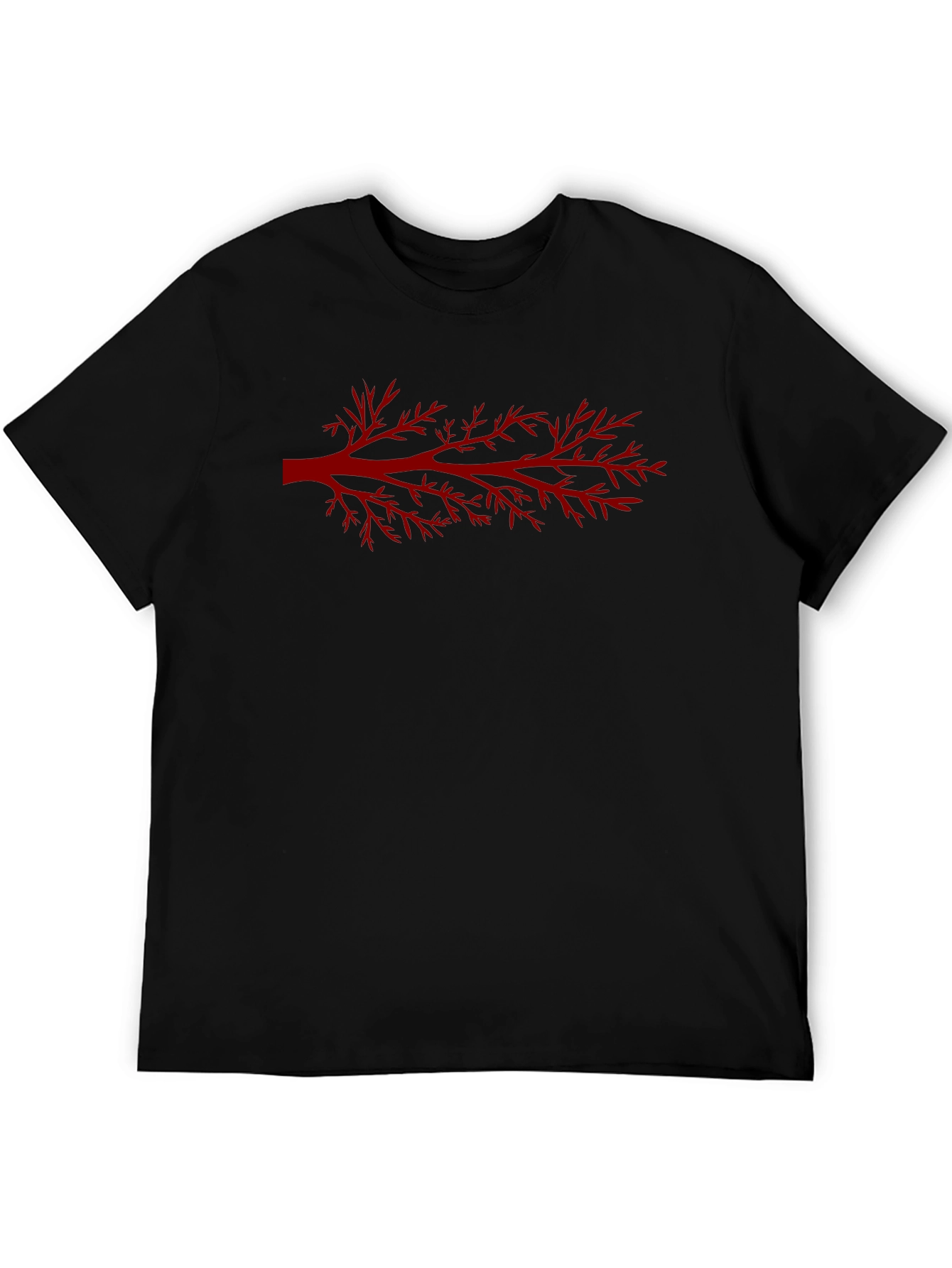 Red Branch Graphic Black T-Shirt