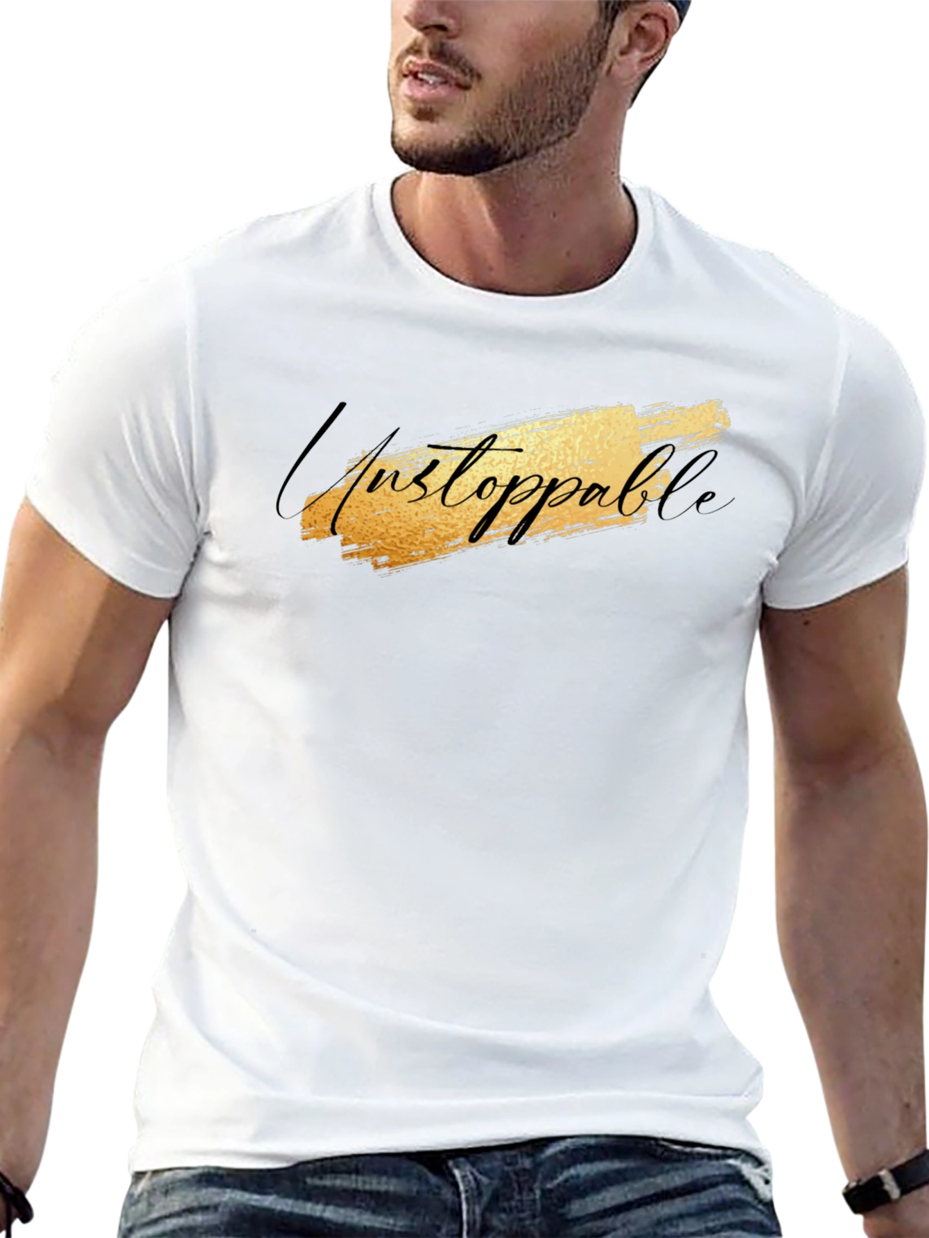 Unstoppable Graphic Black T-Shirt for Men
