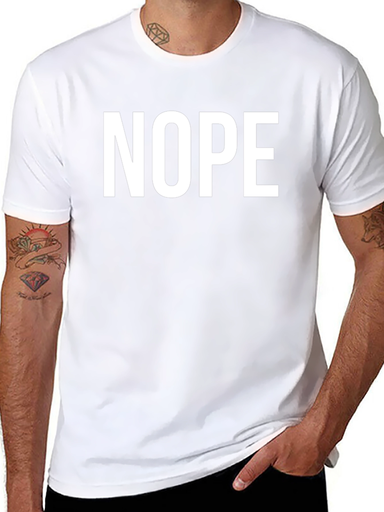 Nope Graphic Tee - Classic Fit Cotton T-Shirt
