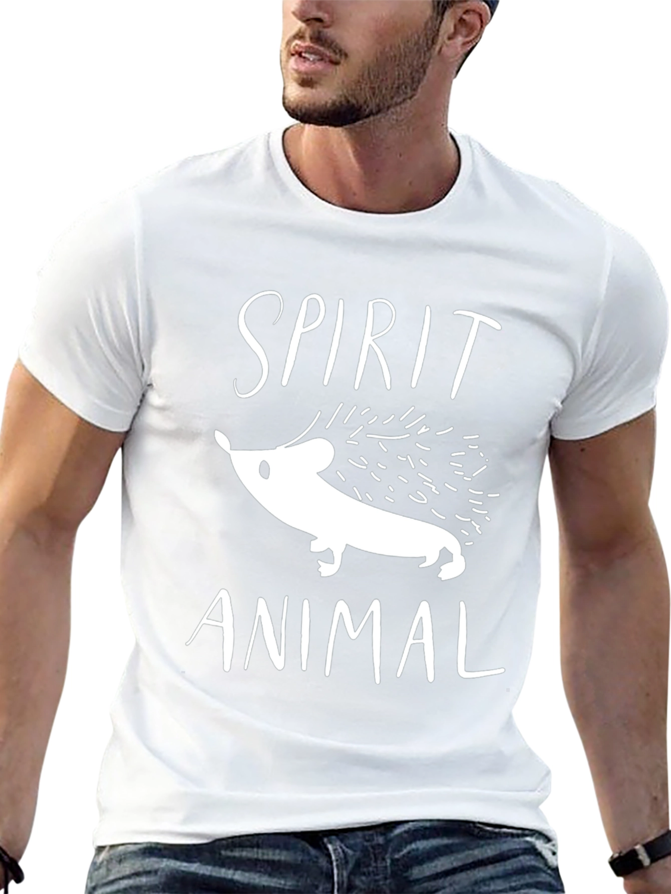 Spirit Animal Hedgehog Black T-Shirt