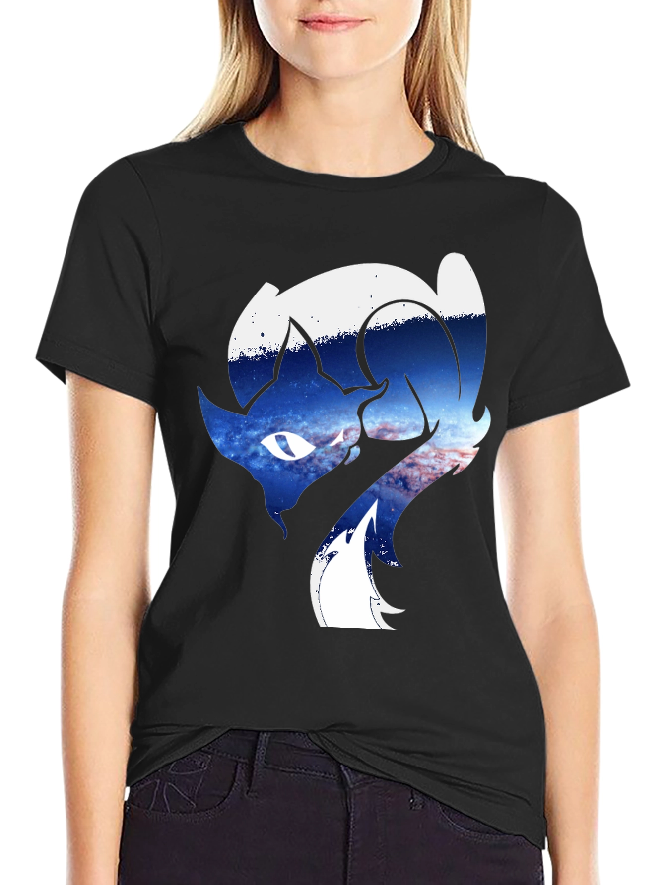 Cosmic Fox Graphic Tee - Unique Animal Design