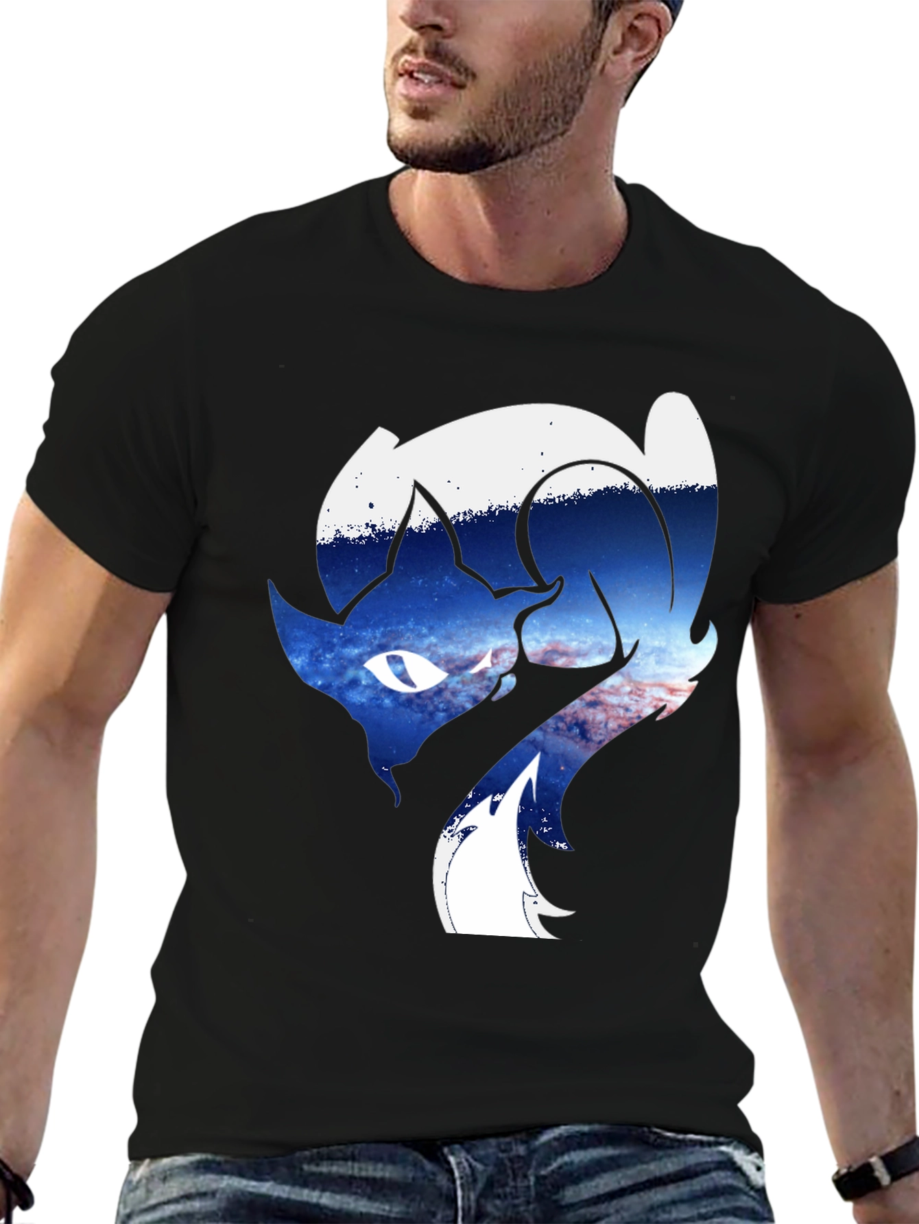 Cosmic Fox Graphic Tee - Unique Animal Design