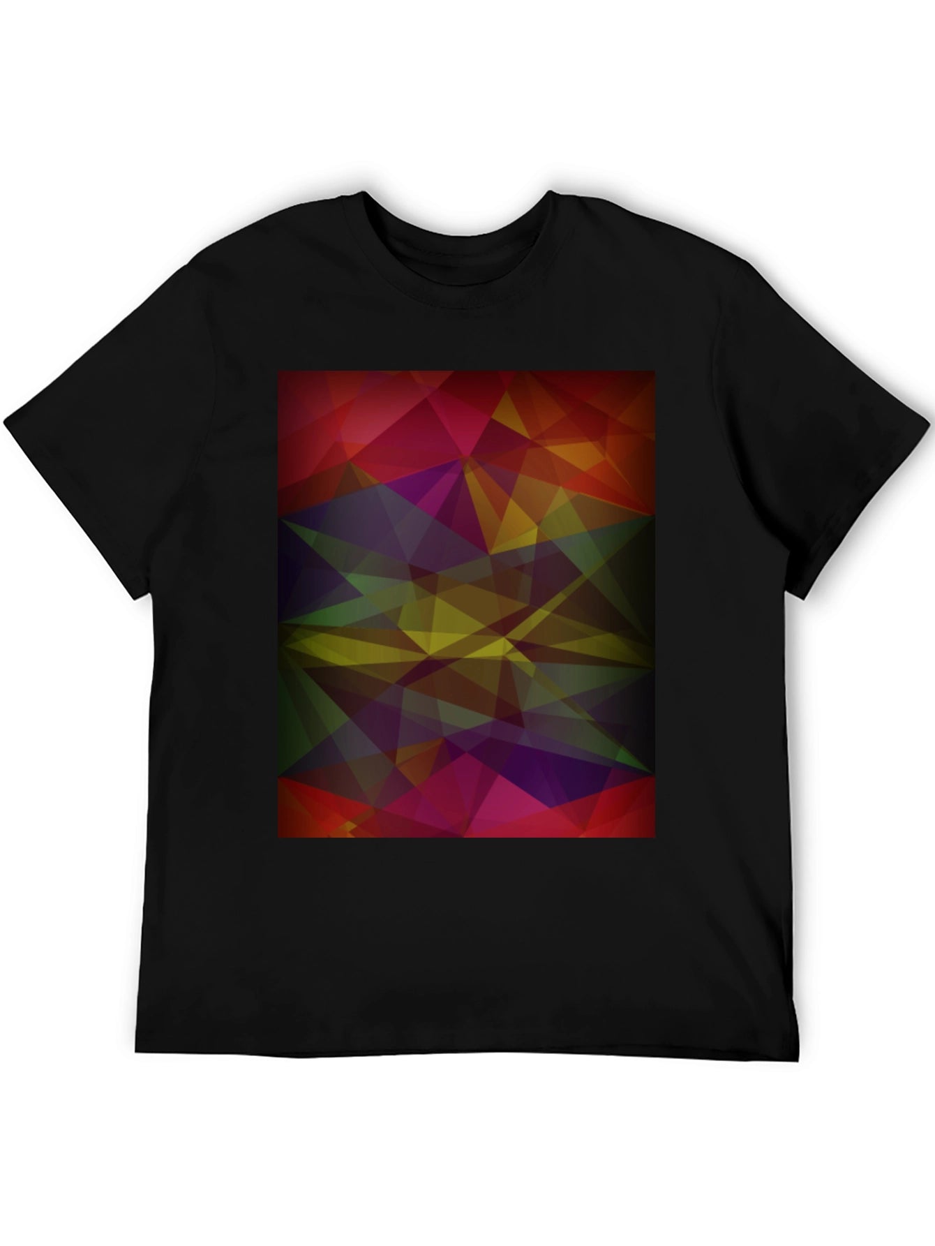 Abstract Geometric Black T-Shirt