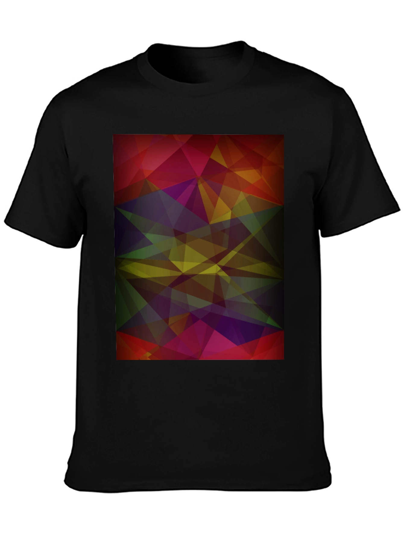 Abstract Geometric Black T-Shirt