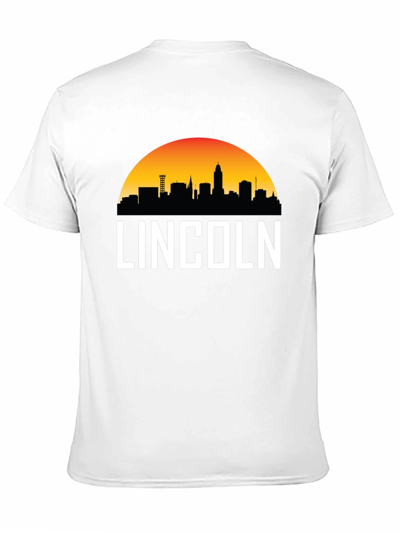 Lincoln Nebraska Skyline Graphic Tee - Black