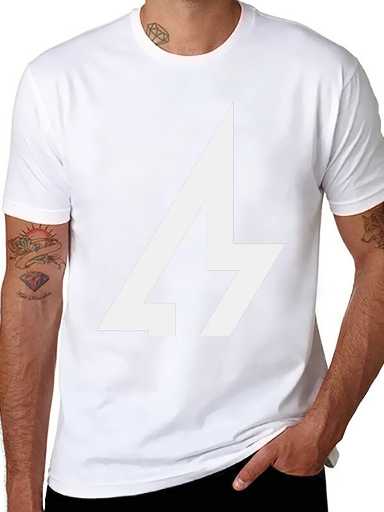 Bold Graphic Tee - Lightning Bolt Design