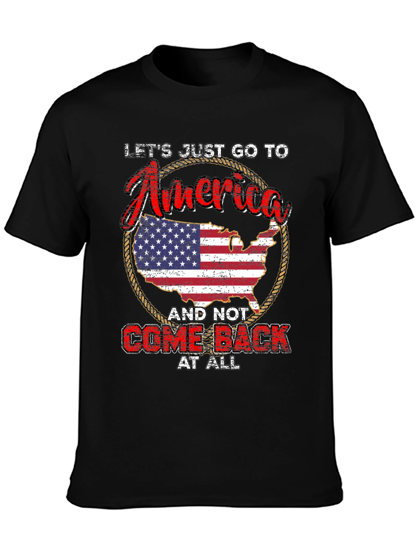 USA Graphic T-Shirt - Lets Go To America!