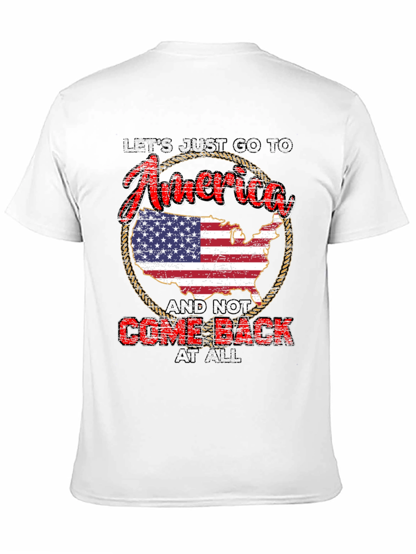 USA Graphic T-Shirt - Lets Go To America!