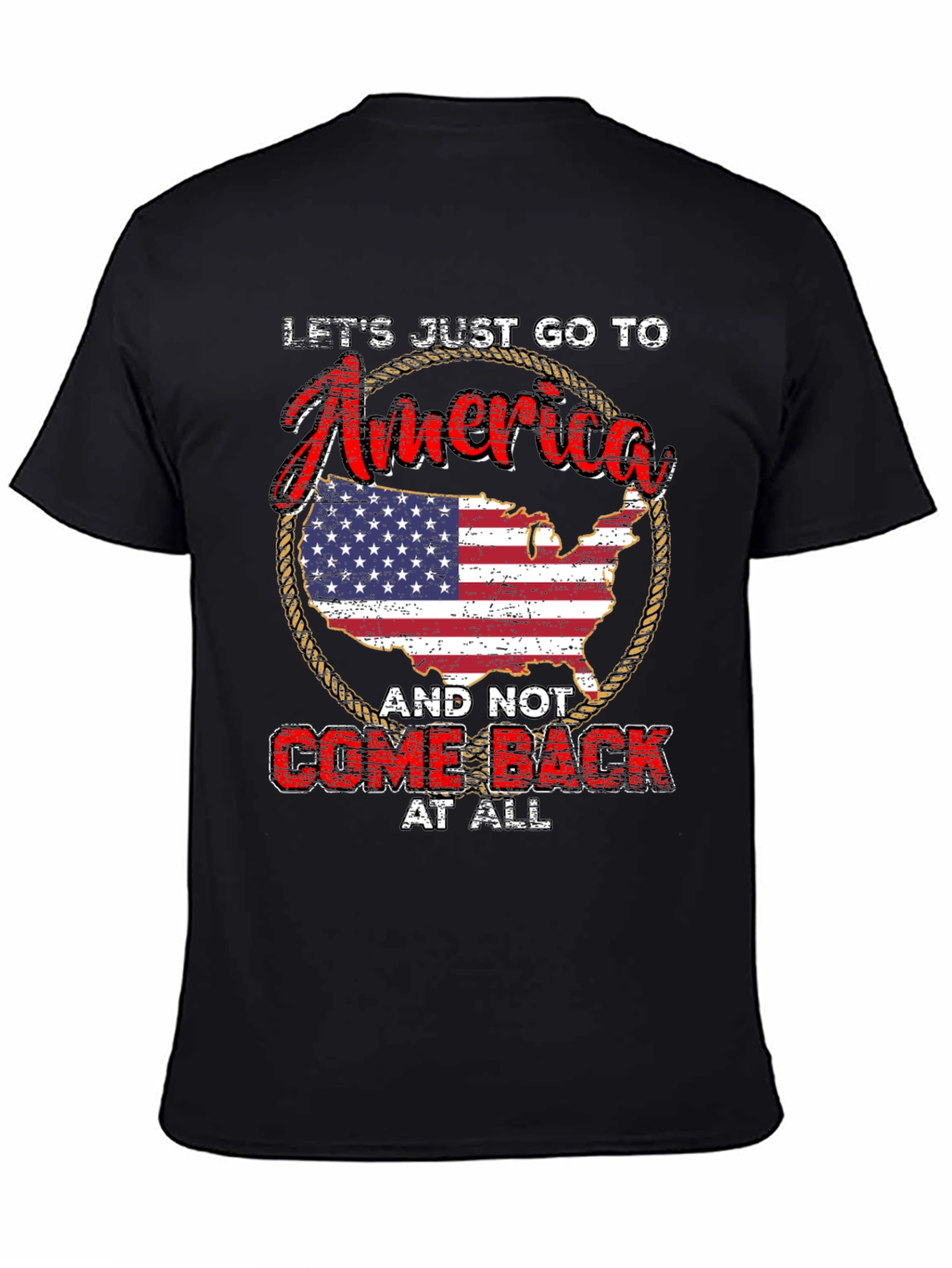USA Graphic T-Shirt - Lets Go To America!