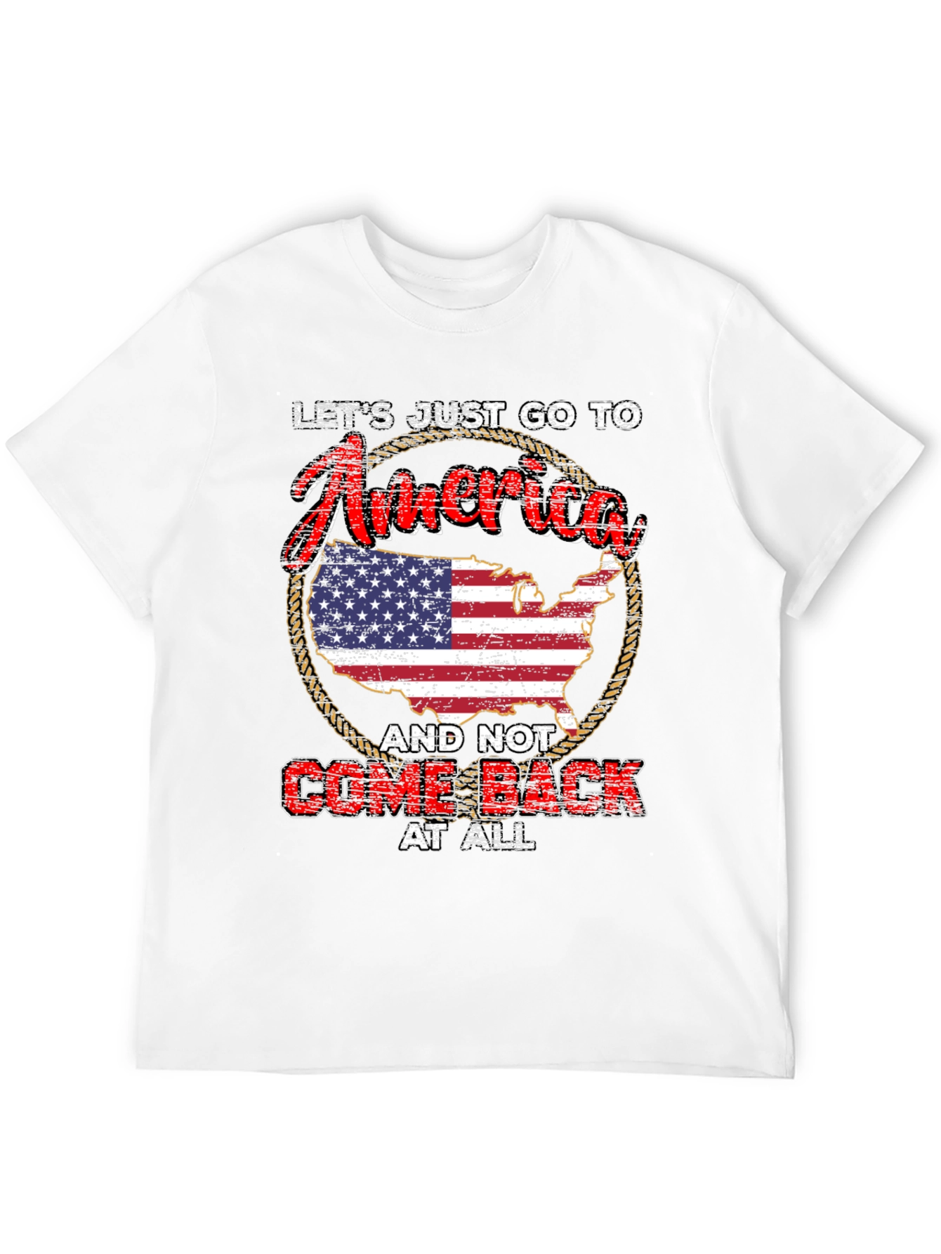 USA Graphic T-Shirt - Lets Go To America!