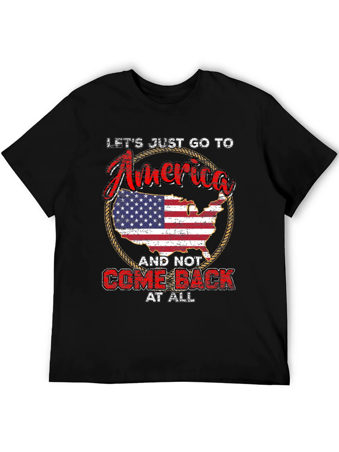 USA Graphic T-Shirt - Lets Go To America!