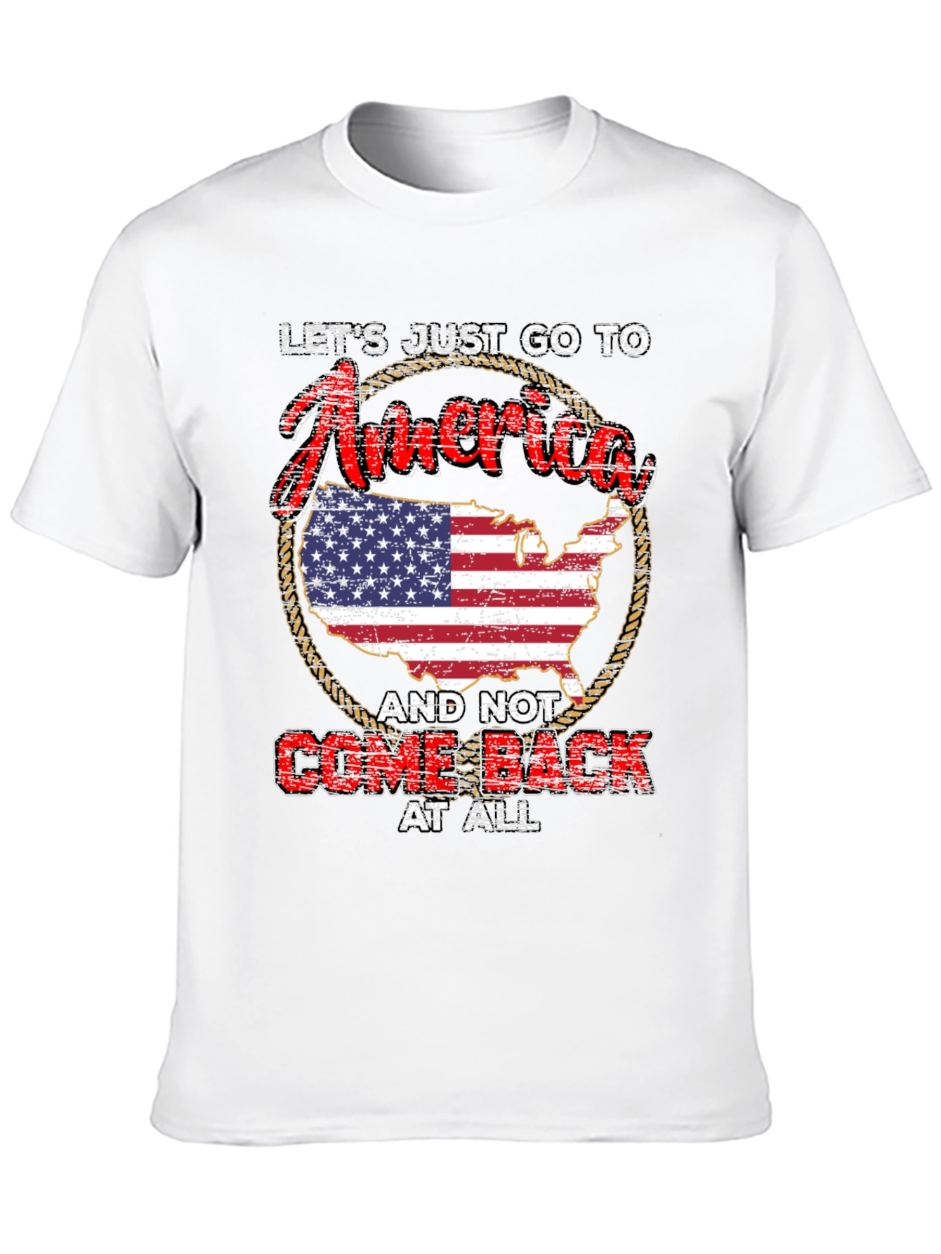 USA Graphic T-Shirt - Lets Go To America!