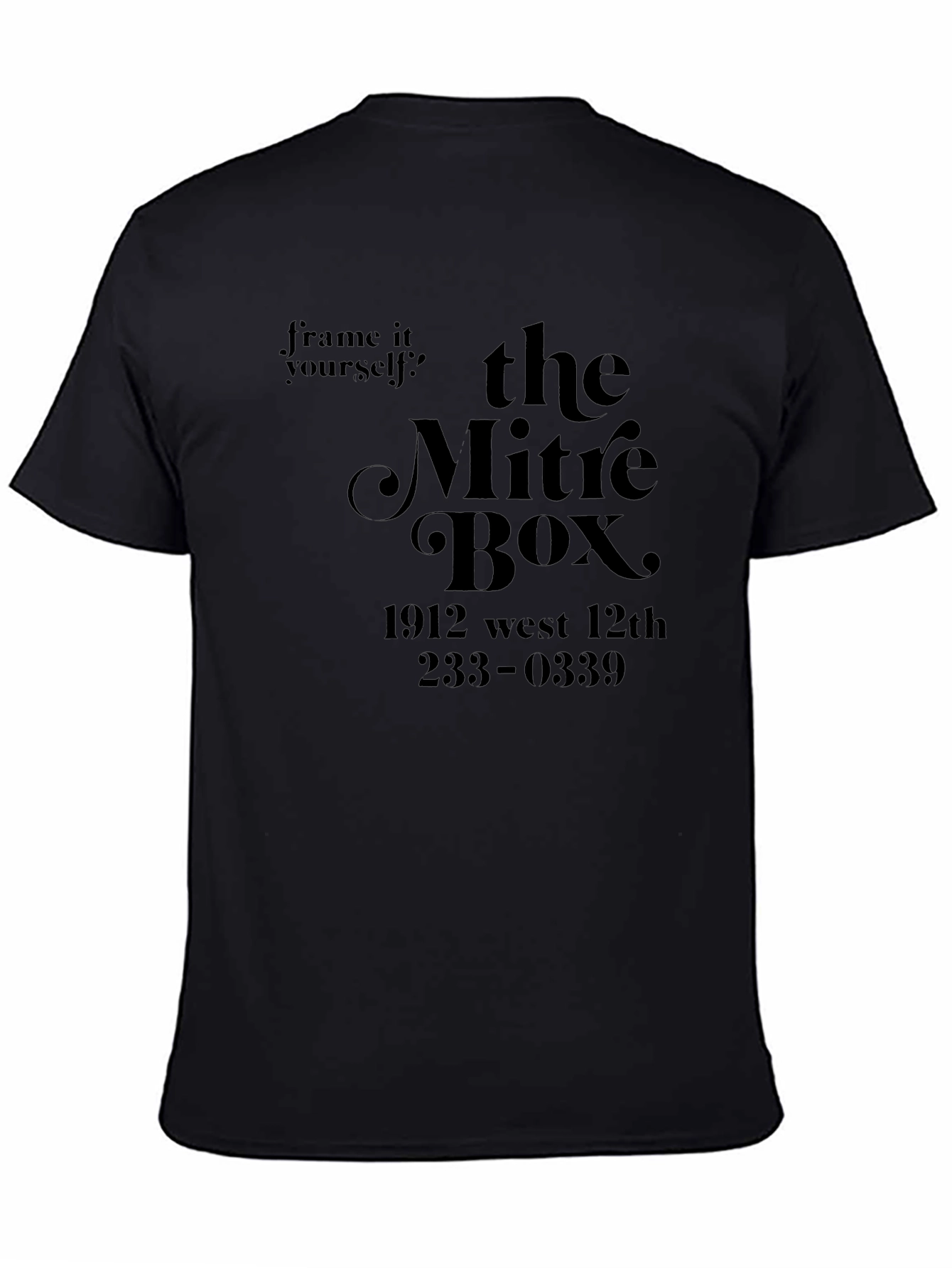 The Mitre Box Black Graphic T-Shirt