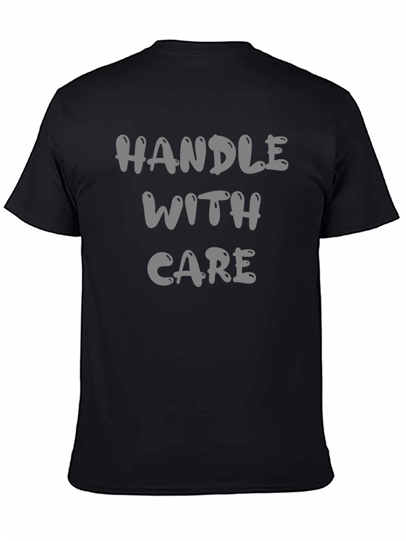 Handle With Care Black Graphic T-Shirt