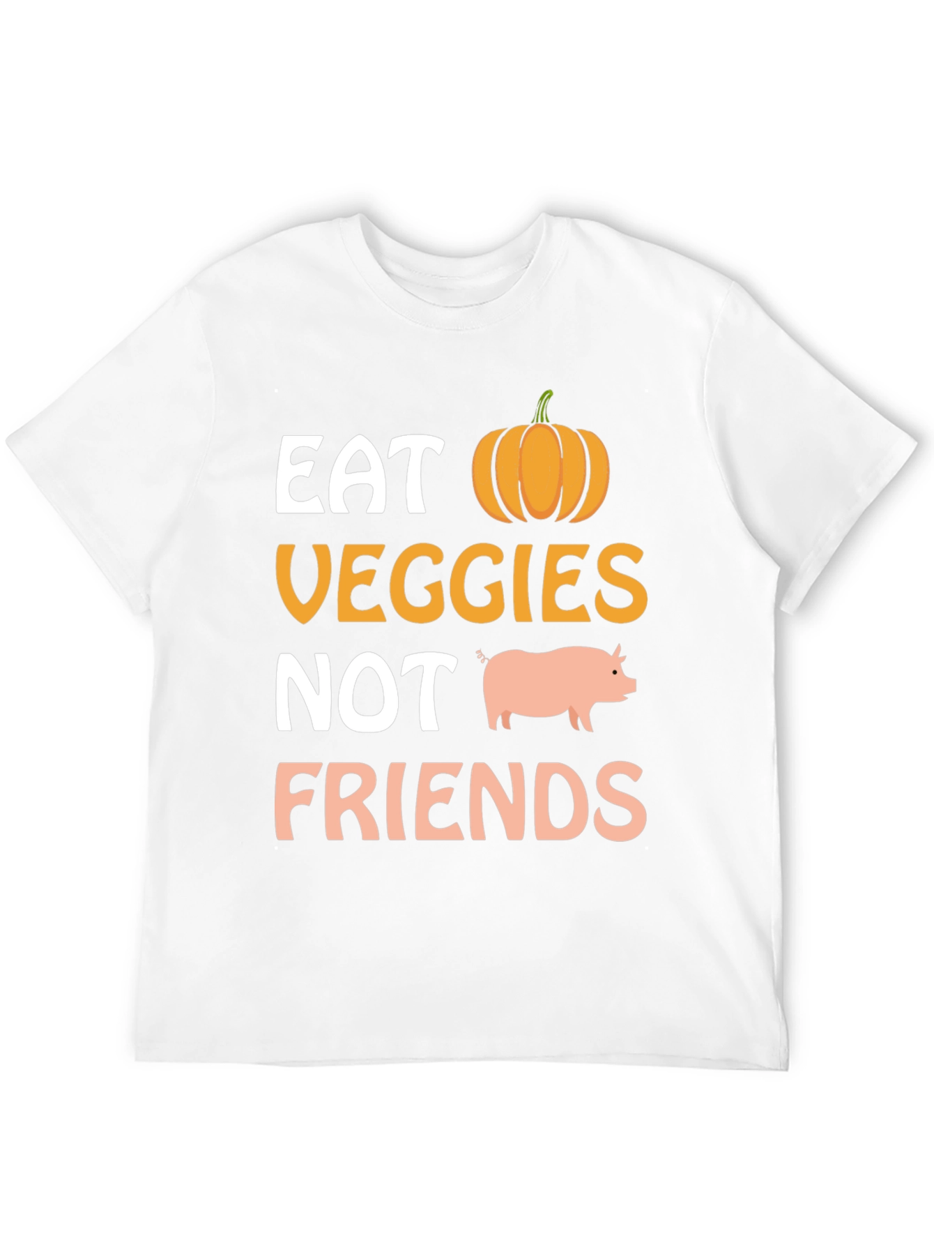 Eat Veggies Not Friends Vegan Graphic T-Shirt