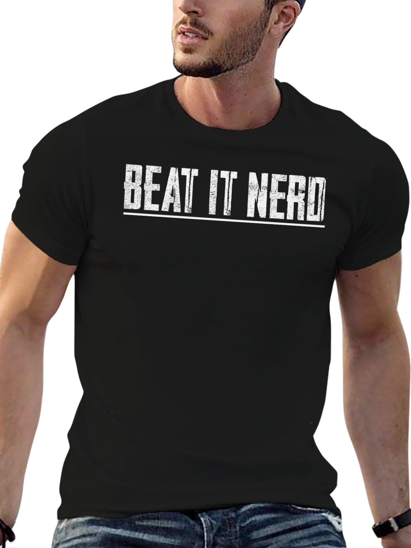 Beat It Nerd Graphic T-Shirt - Short Sleeve