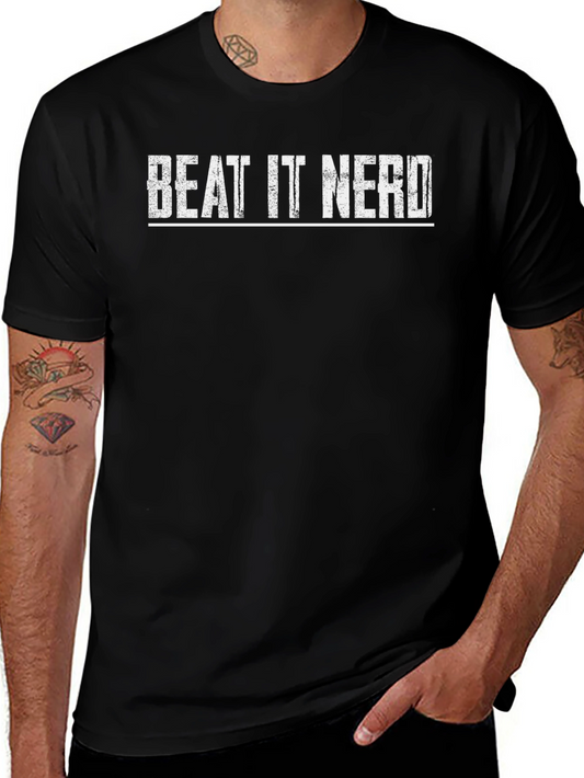 Beat It Nerd Graphic T-Shirt - Short Sleeve