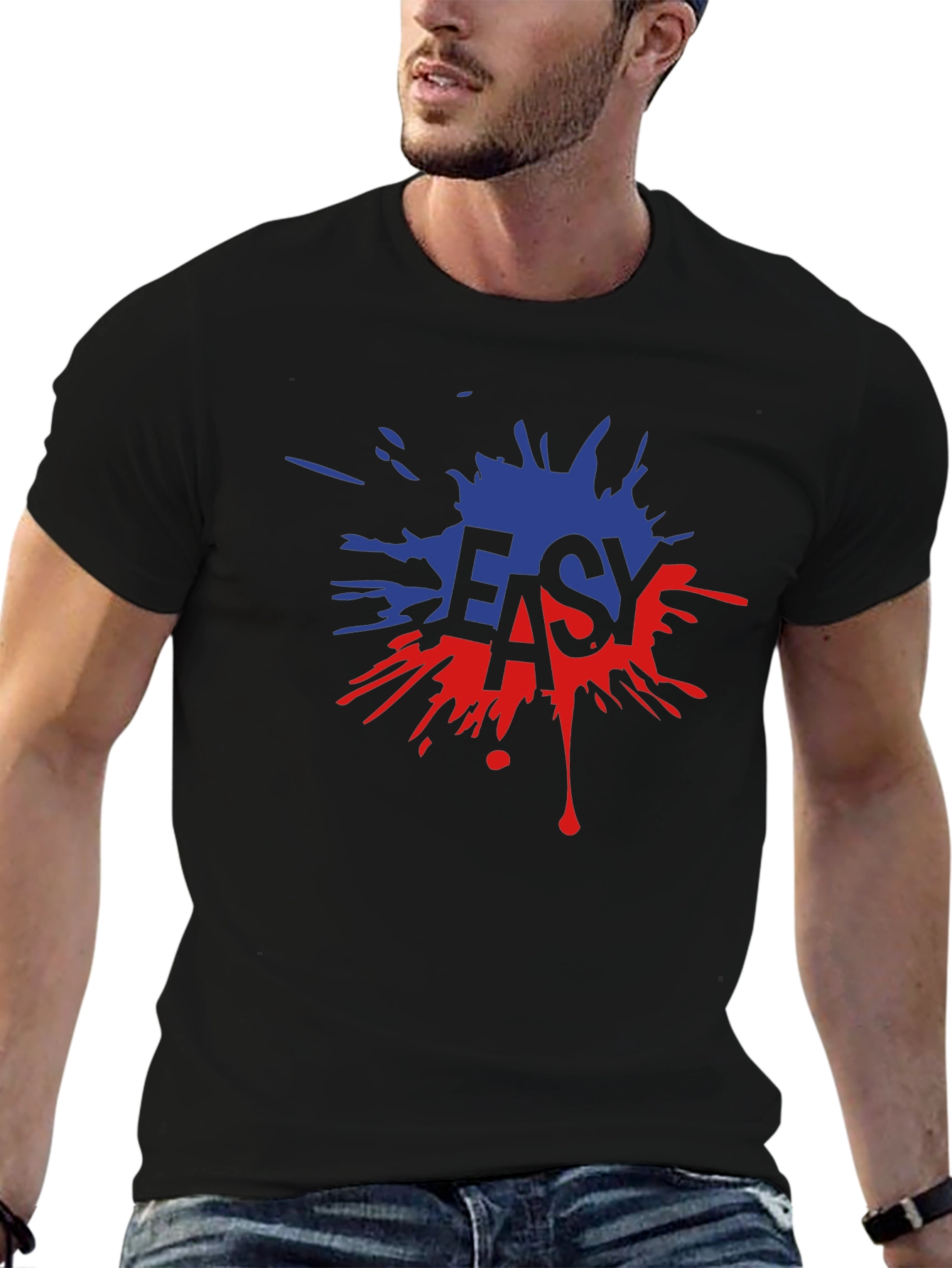 Easy Graphic T-Shirt - Bold Splatter Design