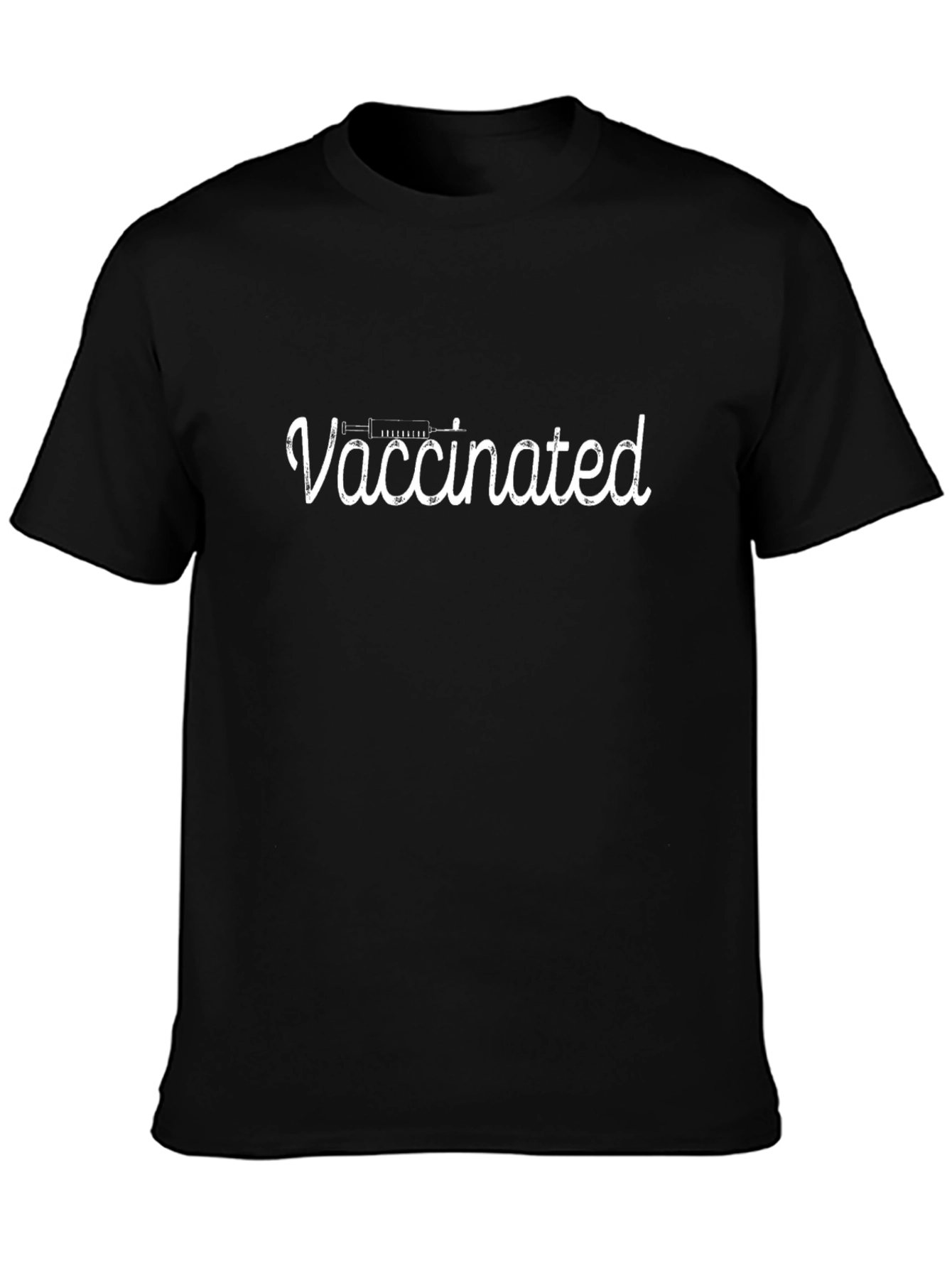Vaccinated Graphic Print T-Shirt