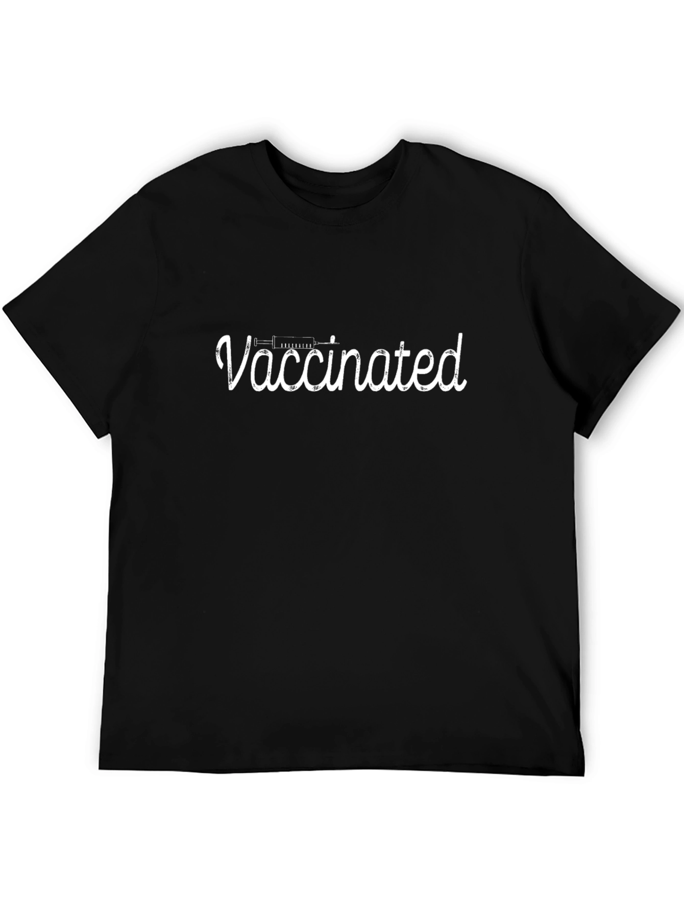 Vaccinated Graphic Print T-Shirt